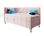 Modernes Polsterbett 100x200 cm mit Bettkasten und Matratze, GEOMETRIC 3M Modernes Polsterbett 100x200 cm mit Bettkasten und Matratze, GEOMETRIC 3M