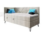 Modernes Polsterbett 100x200 cm mit Bettkasten und Matratze, GEOMETRIC 3M