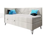 Jugendbett 120x200 cm mit Bettkasten und Matratze, GEOMETRIC 3M