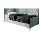 Schönes Kontinentalbett 120x200 cm mit Bettkasten, verchromte Füße, DIANA 2M