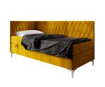Schönes Kontinentalbett 120x200 cm mit Bettkasten, verchromte Füße, DIANA 2M Schönes Kontinentalbett 120x200 cm mit Bettkasten, verchromte Füße, DIANA 2M