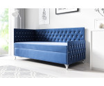 Schlafsofa 90x200 cm im Glamour-Stil mit Kristallen, Bonell-Matratze und Bettkasten, JULIA 3M
