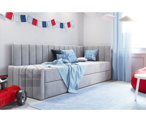 Jugendbett mit Zusatzbett und Bettkasten – 2 Schlafplätze für Kinderzimmer, TWINS