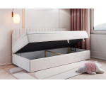 Polsterbett 100x200 cm für Jugendzimmer, mit Bettkasten, Seitenblende abgerundet, MACIUS 2M Polsterbett 100x200 cm für Jugendzimmer, mit Bettkasten, Seitenblende abgerundet, MACIUS 2M
