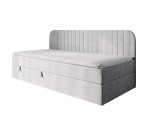 Polsterbett 100x200 cm für Jugendzimmer, mit Bettkasten, Seitenblende abgerundet, MACIUS 2M