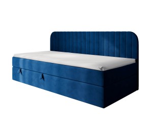 MACIUS Einzelbett 120x200 cm mit Bettkasten, Seitenblende abgerundet