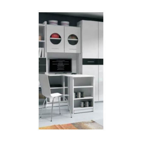 Regal mit einem Eckschreibtisch weiß, Kinderschreibtisch MAJA 1