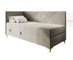 Einzelbett 100x200 cm mit Stauraum und Matratze, goldene Metallfüße, MATRIX 2M Einzelbett 100x200 cm mit Stauraum und Matratze, goldene Metallfüße, MATRIX 2M