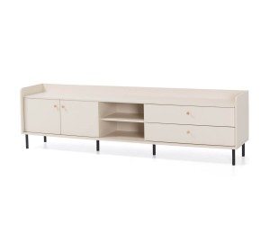 GRANDE GR7 TV-Schrank, TV-Board Breite 210 cm, Sandbeige mit Struktur