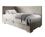 Elegantes Einzelbett 80x200 cm mit Kristall-Steppung, ohne Matratze, Eckbett PRINCESS 1R Elegantes Einzelbett 80x200 cm mit Kristall-Steppung, ohne Matratze, Eckbett PRINCESS 1R