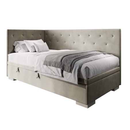 PRINCESS 1R Jugendbett 90x200 cm mit Kristallen am Kopfteil und an der Seitenblende, ohne Matratze