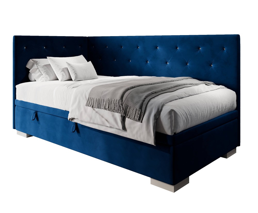 Singlebett 100x200 cm mit Kristall-Steppung, ohne Matratze, Polsterbett PRINCESS 1R Singlebett 100x200 cm mit Kristall-Steppung, ohne Matratze, Polsterbett PRINCESS 1R