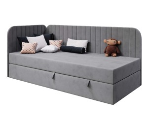 INTARO A28 Kontinentalbett 90x200 cm mit Bettkasten, abgerundete Seitenteile