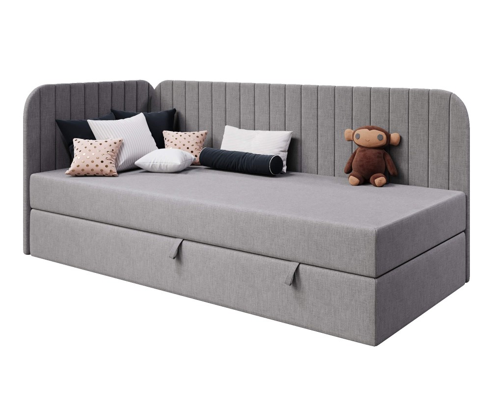 Jugendbett 120x200 cm mit Bettkasten, abgerundete Seitenteile, INTARO A28 Jugendbett 120x200 cm mit Bettkasten, abgerundete Seitenteile, INTARO A28