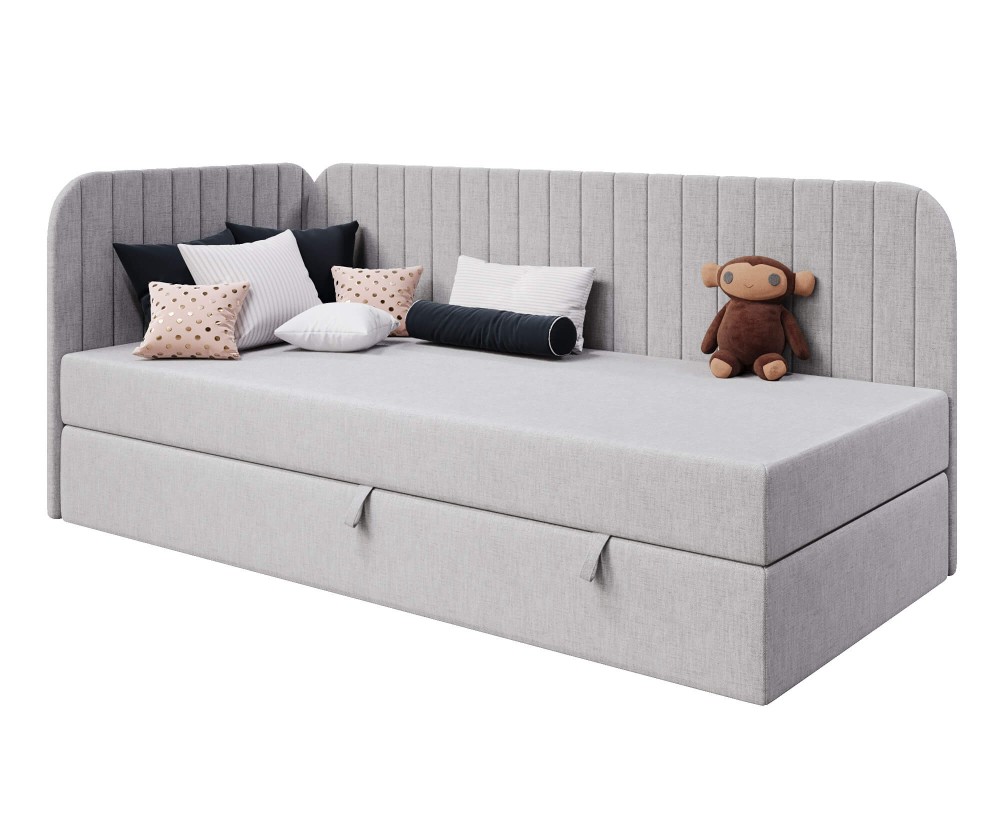 Jugendbett 120x200 cm mit Bettkasten, abgerundete Seitenteile, INTARO A28 Jugendbett 120x200 cm mit Bettkasten, abgerundete Seitenteile, INTARO A28