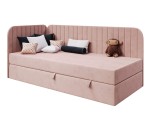 Jugendbett 120x200 cm mit Bettkasten, abgerundete Seitenteile, INTARO A28