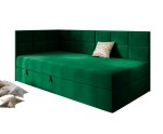 Jugendbett 100x200 cm mit Bettkasten, Einzelbett mit Seitenteilen, MEROO 3M