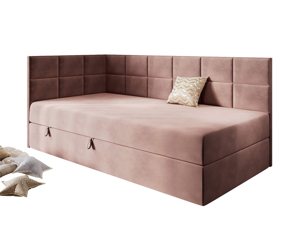 Jugendbett 100x200 cm mit Bettkasten, Einzelbett mit Seitenteilen, MEROO 3M Jugendbett 100x200 cm mit Bettkasten, Einzelbett mit Seitenteilen, MEROO 3M