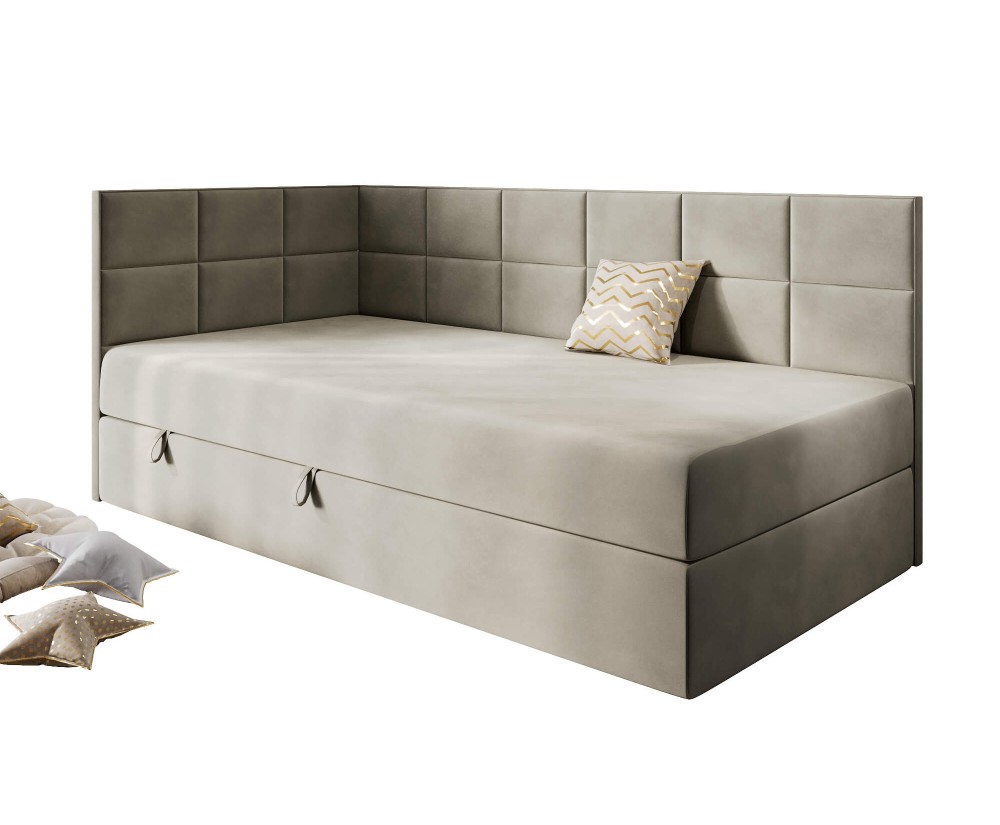 Jugendbett 100x200 cm mit Bettkasten, Einzelbett mit Seitenteilen, MEROO 3M Jugendbett 100x200 cm mit Bettkasten, Einzelbett mit Seitenteilen, MEROO 3M