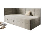 Jugendbett 100x200 cm mit Bettkasten, Einzelbett mit Seitenteilen, MEROO 3M Jugendbett 100x200 cm mit Bettkasten, Einzelbett mit Seitenteilen, MEROO 3M