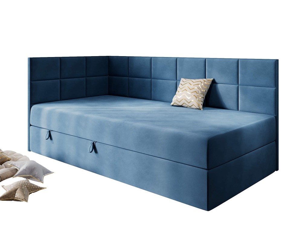 Jugendbett 100x200 cm mit Bettkasten, Einzelbett mit Seitenteilen, MEROO 3M Jugendbett 100x200 cm mit Bettkasten, Einzelbett mit Seitenteilen, MEROO 3M