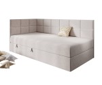Jugendbett 100x200 cm mit Bettkasten, Einzelbett mit Seitenteilen, MEROO 3M