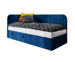 Einzelbett 80x180 cm für Kinderzimmer, Seitenblende und Kopfteil abgerundet, ANTOS 2R