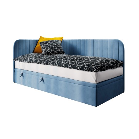 ANTOS 2R Polsterbett 80x200 cm für Jugendzimmer, Seitenblende und Kopfteil abgerundet