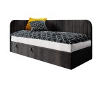 Jugendbett 100x200 cm, Seitenblende und Kopfteil abgerundet, ANTOS 2R