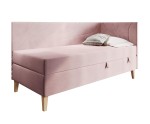 Jugendbett einzeln 80x200 cm mit Bettkasten, Holzfüße, NEPTUN 2M Jugendbett einzeln 80x200 cm mit Bettkasten, Holzfüße, NEPTUN 2M