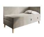 Jugendbett einzeln 80x200 cm mit Bettkasten, Holzfüße, NEPTUN 2M Jugendbett einzeln 80x200 cm mit Bettkasten, Holzfüße, NEPTUN 2M