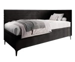Einzelbett 80x200 cm, Jugendbett, Polsterbett mit Bettkasten, geometrisches Muster, PLAY 1R Einzelbett 80x200 cm, Jugendbett, Polsterbett mit Bettkasten, geometrisches Muster, PLAY 1R