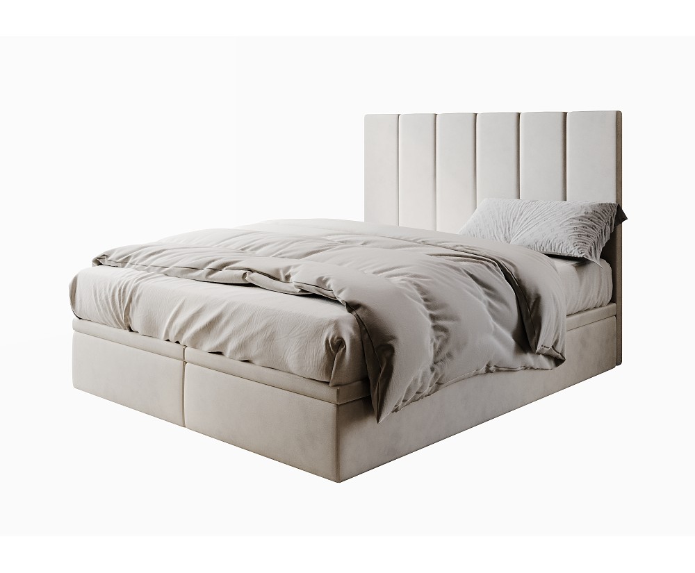 Polsterbett 140x200 cm, Ehebett, Hotelbett mit Bettkasten, PANAMA 6R