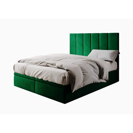 Ehebett 160x200 cm, Polsterbett, Hotelbett mit Bettkasten, PANAMA 6R