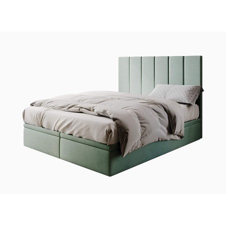 Ehebett 200x200 cm, Polsterbett, Hotelbett mit Bettkasten, PANAMA 6R