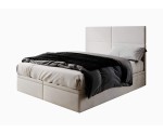Ehebett 160x200 cm, Polsterbett, Hotelbett mit Kopfteil und Bettkasten, PANAMA 2R