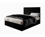 Ehebett 160x200 cm, Polsterbett, Hotelbett mit Kopfteil und Bettkasten, PANAMA 2R