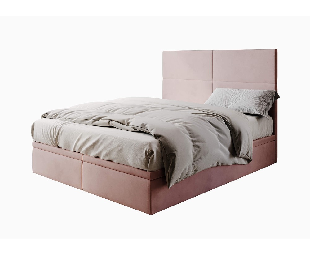 Ehebett 160x200 cm, Polsterbett, Hotelbett mit Kopfteil und Bettkasten, PANAMA 2R Ehebett 160x200 cm, Polsterbett, Hotelbett mit Kopfteil und Bettkasten, PANAMA 2R