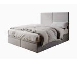 Ehebett 160x200 cm, Polsterbett, Hotelbett mit Kopfteil und Bettkasten, PANAMA 2R