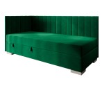 Jugendbett 90x200 cm, Polsterbett, Einzelbett mit Bettkasten, INTARO A40