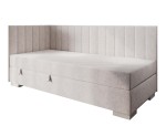 Jugendbett 90x200 cm, Polsterbett, Einzelbett mit Bettkasten, INTARO A40