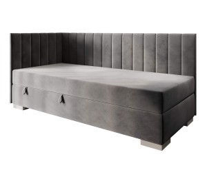 INTARO A40 Jugendbett 90x200 cm, Polsterbett, Einzelbett mit Bettkasten