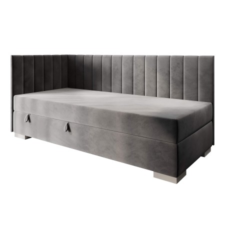 INTARO A40 Jugendbett 90x200 cm, Polsterbett, Einzelbett mit Bettkasten