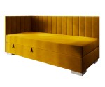 Einzelbett 100x200 cm, Polsterbett, Jugendbett mit Bettkasten, INTARO A40