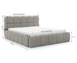 Stilvolles Polsterbett 120x200 cm mit Bettkasten und Boucle-Stoff, Bubble Bett PRATO T12 Stilvolles Polsterbett 120x200 cm mit Bettkasten und Boucle-Stoff, Bubble Bett PRATO T12