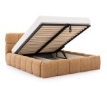 Stilvolles Polsterbett 120x200 cm mit Bettkasten und Boucle-Stoff, Bubble Bett PRATO T12 Stilvolles Polsterbett 120x200 cm mit Bettkasten und Boucle-Stoff, Bubble Bett PRATO T12