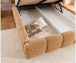 Stilvolles Polsterbett 120x200 cm mit Bettkasten und Boucle-Stoff, Bubble Bett PRATO T12 Stilvolles Polsterbett 120x200 cm mit Bettkasten und Boucle-Stoff, Bubble Bett PRATO T12