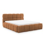 Stilvolles Polsterbett 120x200 cm mit Bettkasten und Boucle-Stoff, Bubble Bett PRATO T12 Stilvolles Polsterbett 120x200 cm mit Bettkasten und Boucle-Stoff, Bubble Bett PRATO T12
