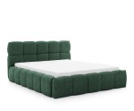 Ehebett 180x200 cm, Polsterbett mit Bettkasten, Bubble Bett, Boucle-Stoff, PRATO T12