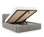 Polsterbett 200x200 cm, Bubble Bett mit Bettkasten, Ehebett, Boucle-Stoff, PRATO T12 Polsterbett 200x200 cm, Bubble Bett mit Bettkasten, Ehebett, Boucle-Stoff, PRATO T12